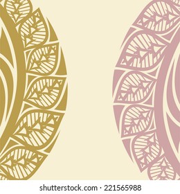 Nature pattern card vector illustration