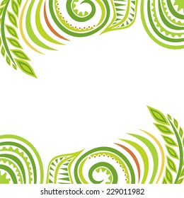 Nature pattern card vector illustration