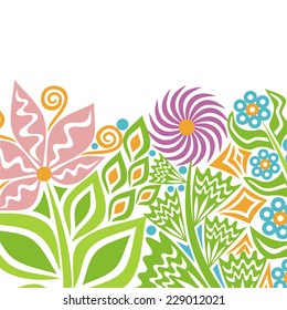 Nature pattern card vector illustration