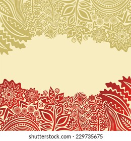 Nature pattern card vector illustration