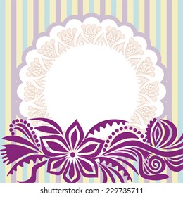 Nature pattern card vector illustration