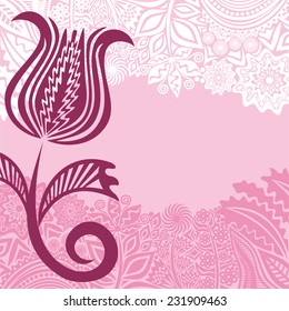 Nature pattern card vector illustration
