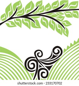 Nature pattern card vector illustration