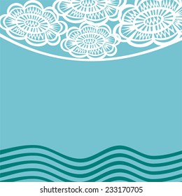 Nature pattern card vector illustration