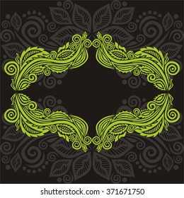 Nature pattern card vector illustration