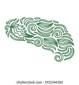 Nature pattern decorative element. Vector illustration