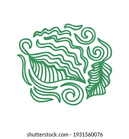 Nature pattern decorative element. Vector illustration