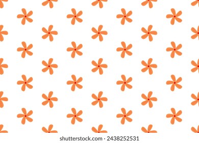Nature pattern design with flower shape in flat style for textile or printing business