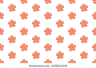 Nature pattern design with flower shape in flat style for textile or printing business