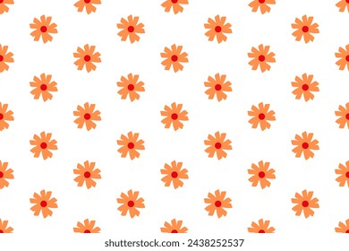 Nature pattern design with flower shape in flat style for textile or printing business