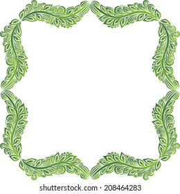Nature pattern frame vector illustration