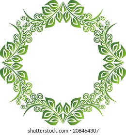Nature pattern frame vector illustration