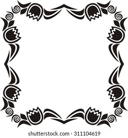nature pattern frame vector illustration
