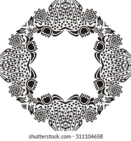 nature pattern frame vector illustration