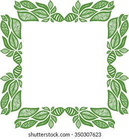 Nature pattern frame vector illustration