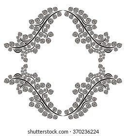 Nature pattern frame vector illustration