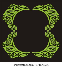 Nature pattern frame vector illustration