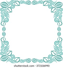 Nature pattern frame vector illustration