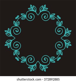 Nature pattern frame vector illustration