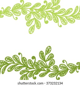 Nature pattern frame vector illustration
