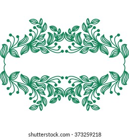 Nature pattern frame vector illustration
