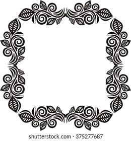 Nature pattern frame vector illustration