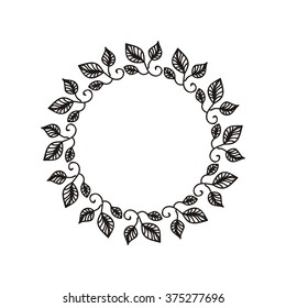 Nature pattern frame vector illustration