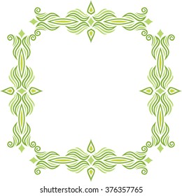 Nature pattern frame vector illustration