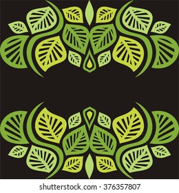 Nature pattern frame vector illustration