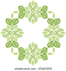 Nature pattern frame vector illustration