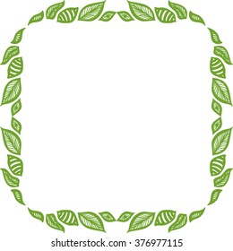 Nature pattern frame vector illustration