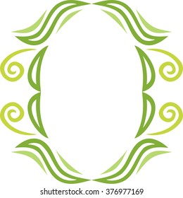 Nature pattern frame vector illustration