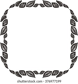 Nature pattern frame vector illustration