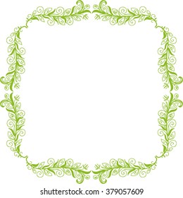 Nature pattern frame vector illustration