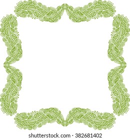Nature pattern frame vector illustration