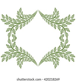 Nature pattern frame vector illustration