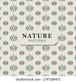 Patrón natural con hojas verdes. Textura vectorial de patrón. Deja un patrón perfecto para el embalaje de papel y el diseño de embalaje.
