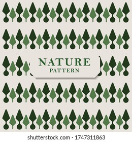 Nature pattern with green leaves. Pattern vector texture. Leaves pattern perfect for wrapping paper and packaging design.