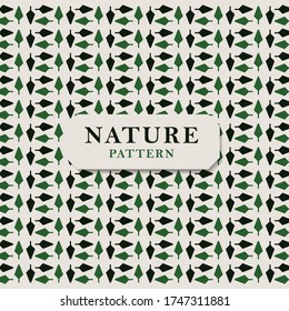 Nature pattern with green leaves. Pattern vector texture. Leaves pattern perfect for wrapping paper and packaging design.