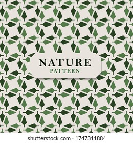 Nature pattern with green leaves. Pattern vector texture. Leaves pattern perfect for wrapping paper and packaging design.