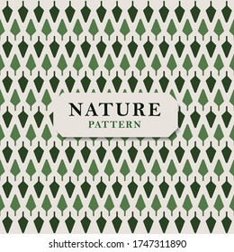 Nature pattern with green leaves. Pattern vector texture. Leaves pattern perfect for wrapping paper and packaging design.
