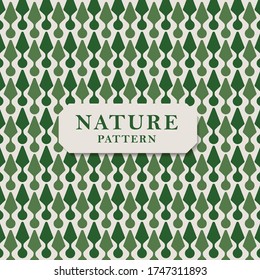 Nature pattern with green leaves. Pattern vector texture. Leaves pattern perfect for wrapping paper and packaging design.