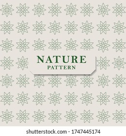 Nature pattern with green leaves. Pattern vector texture. Leaves pattern perfect for wrapping paper and packaging design.