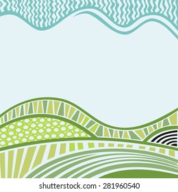 Nature pattern landscape vector illustration