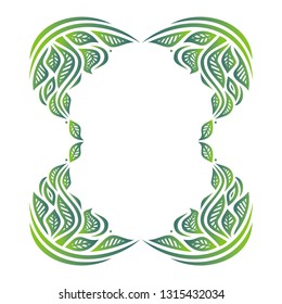 Nature pattern of leaves. Vector illustration