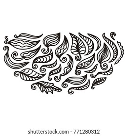 Nature pattern of leaves. Vector illustration.