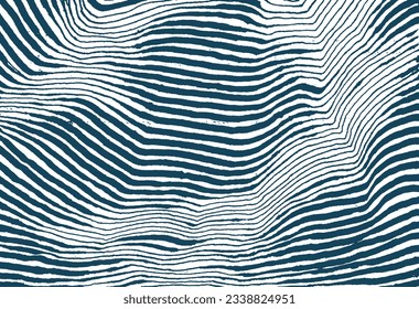 Nature Pattern. Organic Texture. Animal Background. Stripes Texture. Indigo Blue Color. Exotic Tiger Print. Safari Stylish Pattern. Savannah Fashion. Zebra Pattern, Animal Print. Fabric and Textiles.