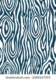 Nature Pattern. Organic Texture. Animal Skin Background. Stripes Texture. Indigo Blue. Exotic Tiger Print. Safari Stylish Pattern. Savannah Fashion. Zebra Pattern, Animal Print. Fabric and Textiles. 