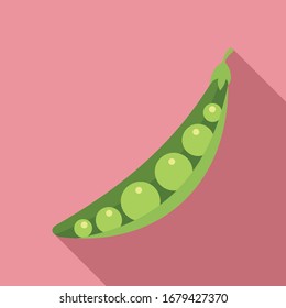 Nature peas icon. Flat illustration of nature peas vector icon for web design