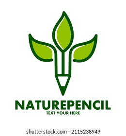 Plantilla de logotipo del vector de la naturaleza. Este diseño utiliza el símbolo de hojas. Adecuado para la educación.